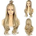 Amazon SAPPHIREWIGS Blonde Lace Front Wig Long Wavy Wigs For