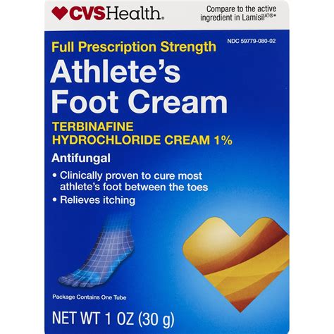 CVS Health Athlete's Foot Cream, Compared to Lamisil AT, 1 OZ | Pick Up ...