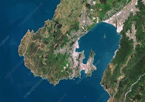 Wellington New Zealand Satellite Image Stock Image C0575782