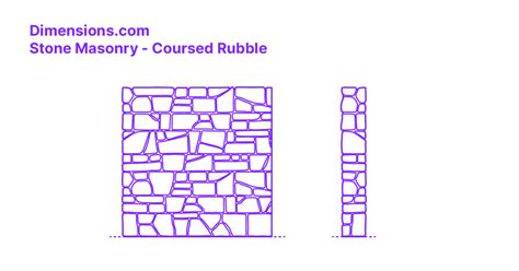 Stone Masonry Coursed Rubble Dimensions And Drawings