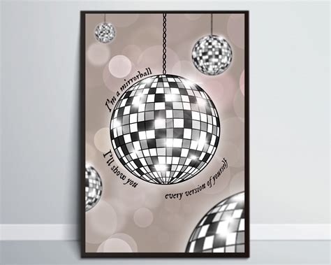 Taylor Swift Mirrorball Folklore Poster Singer Print Wall Art Original