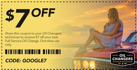 Oil Change Coupons Printable