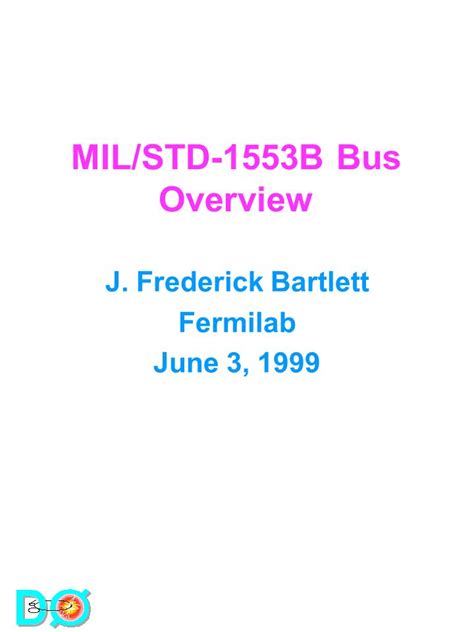 Mil Std 1553b Bus Overview J Frederick Bartlett Fermilab June 3 Ppt Download