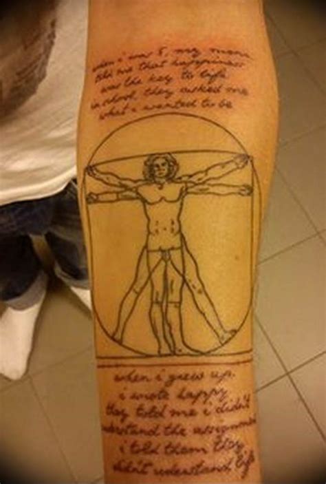 photo tattoo vitruvian man 22.02.2019 №121 - idea for drawing Vitruvian ...