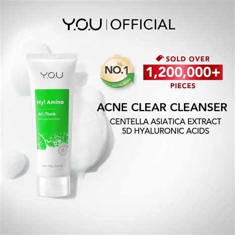 Jual You Facial Wash Hy Amino Anti Acne Sabun Cuci Muka Acnes Creamy