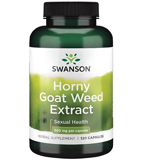 ᐉ Тонізуючий засіб Swanson Horny Goat Weed Extract 500 мг 120 Caps