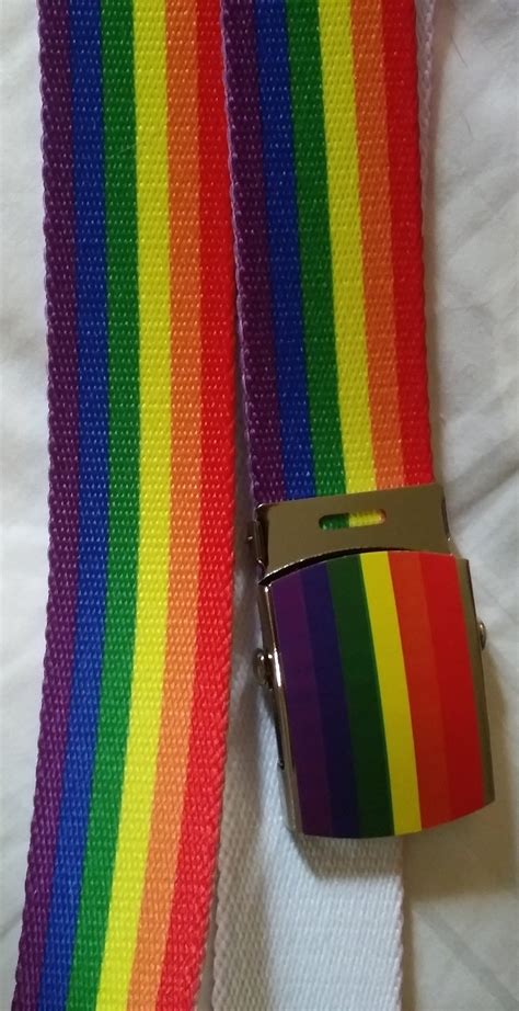 Gay Pride Rainbow Belt W Military Type Buckle Unisex Etsy