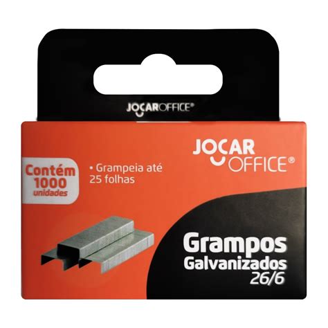 Grampo Galvanizado 26 6 Caixa 1000 Unidades Jocar Office Shopee