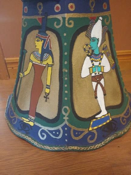 Egyptian Hand Painted Lamp Shade Gods Anubis Horus Sobek Etsy New Zealand