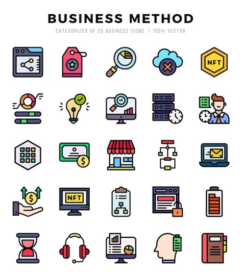 Premium Vector Set Of Business Planning Icons Simple Line Art Style