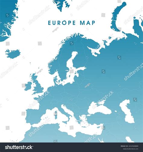 Vector Map Of Europe With Country Borders Royalty Free Stock Vector