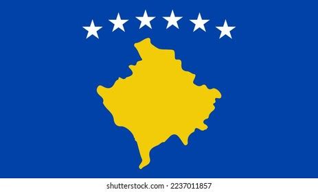 Kosovo Flag Six Stars Country Map Stock Illustration 2237011857 ...