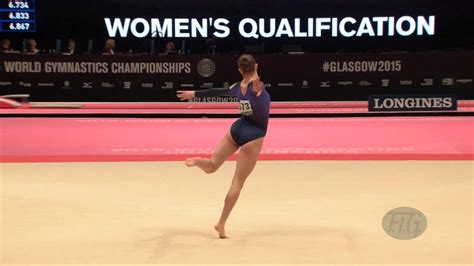 Majerechova Romana Cze 2015 Artistic Worlds Qualifications Floor Exercise Youtube