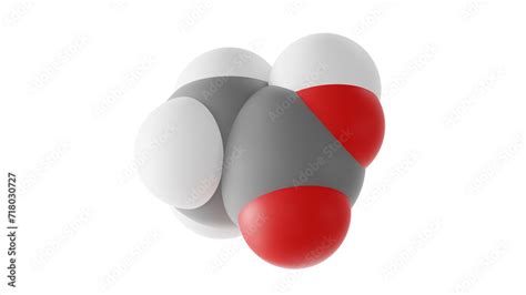 Acetic Acid Molecule Ethanoic Acid Molecular Structure Isolated 3d