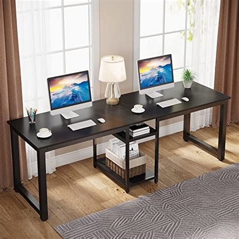 Amazon Jgusvyt Two Person Desk Desk With Partition Inch