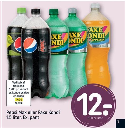 Pepsi Max Eller Faxe Kondi Tilbud Hos Rema