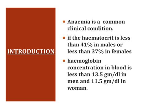 Anemia And Its Classification Ppt