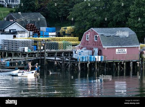 Fisherman Try Their Luck At Glens Lobster Wharf On Mackerel Cove