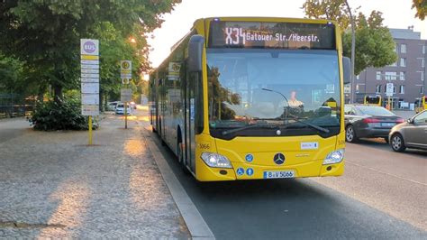 Berlin Bus Aussetzermitfahrt 19 Auf Dem X34 Von Hertzallee Bis Gatower