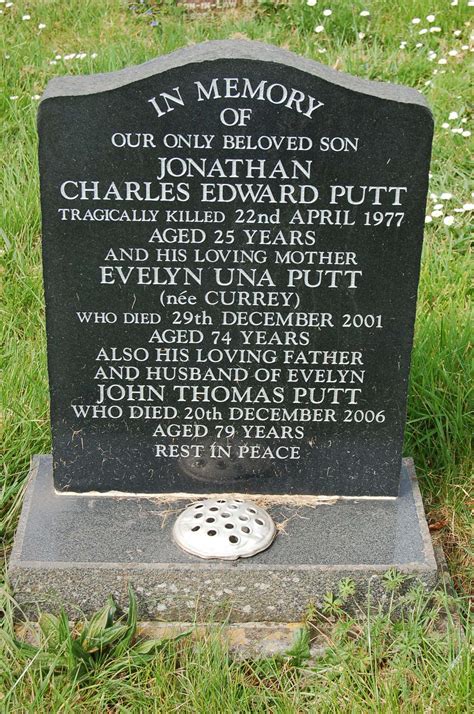 Jonathan Charles Putt Unknown Find A Grave Memorial