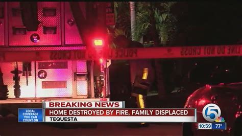 Crews Battle House Fire In Tequesta Youtube