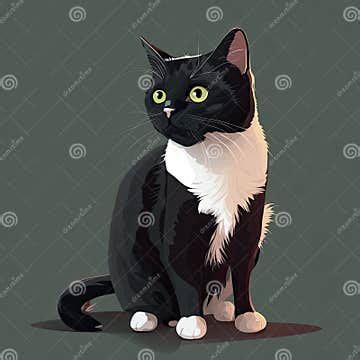 Illustration of Black Cat. Bad Luck Symbol. Generative AI Stock ...