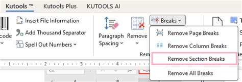 Comment insérer et supprimer des sauts de section dans un document Word