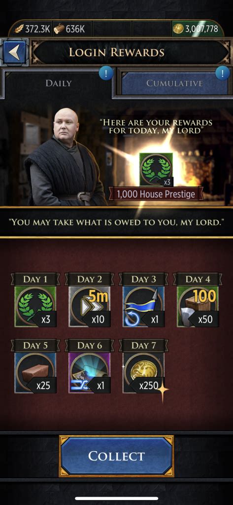 Daily Quests & Login Rewards | Game of Thrones: Conquest