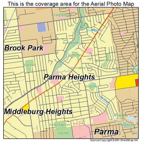 Aerial Photography Map Of Parma Heights Oh Ohio