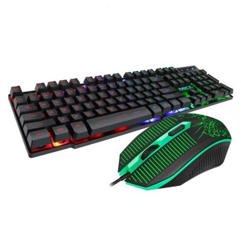 Gaming Keyboard Mouse Gaming Kabel Kit 104 Tombol Dengan Mengklik Lampu Latar Keyboard Gamer