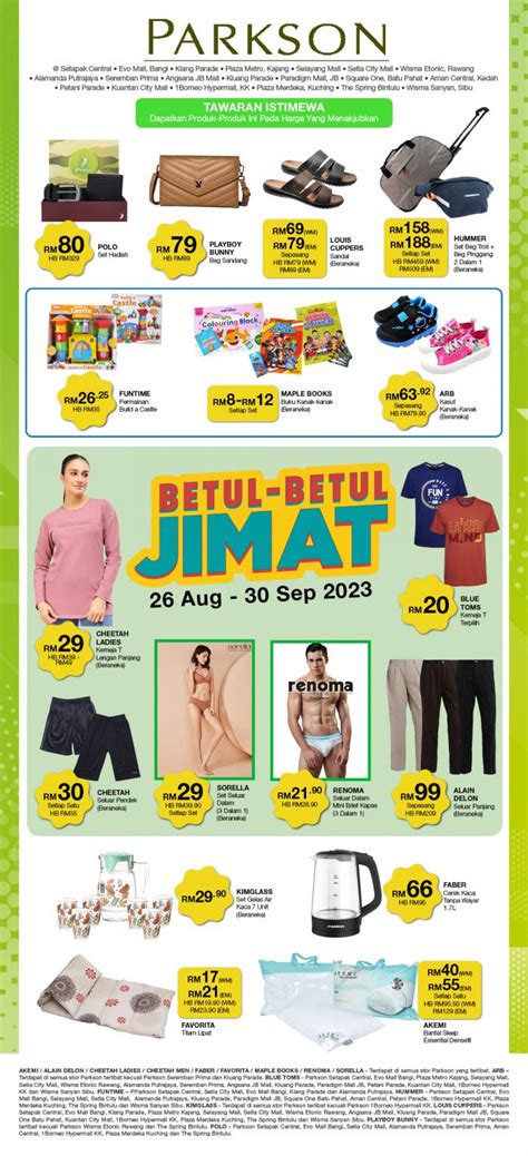 Parkson Betul Betul Jimat Promotion Catalogue 26 Aug 2023 30 Sep 2023