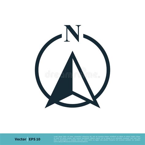 Compass North Point Icon Vector Logo Template Illustration Design