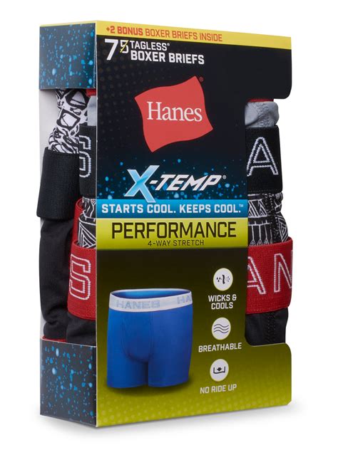 Hanes Boys Underwear X Temp Boxer Briefs 52 Bonus Pack Sizes S Xl