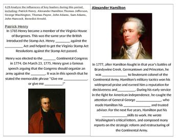 Key Leaders of the American Revolution by LitLady | TpT