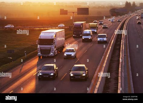 highway transportation  cars  truck stock photo alamy