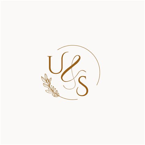 US Initial Wedding Monogram Logo 10256316 Vector Art At Vecteezy