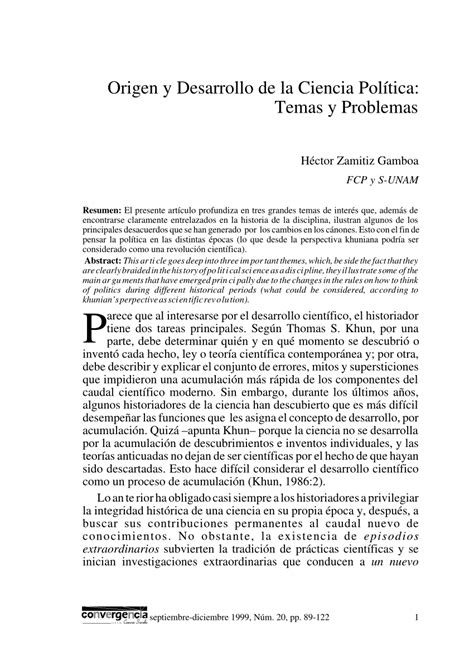 PDF Origen y Desarrollo de la Ciencia Política Temas y Problemas