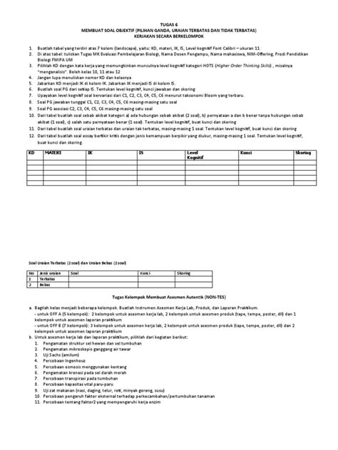 Membuat Instrumen Tes Dan Non Tes Pdf