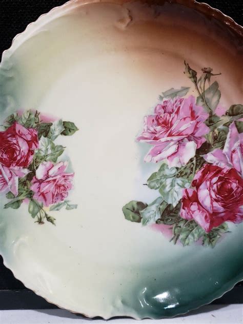 Vintage Marseille Z S Co Bavaria ROSES Charger Plate 12 1 4 EBay