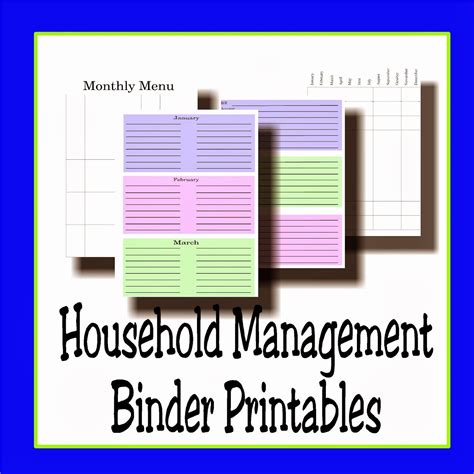 Free Printable Home Management Binder Printable Word Searches