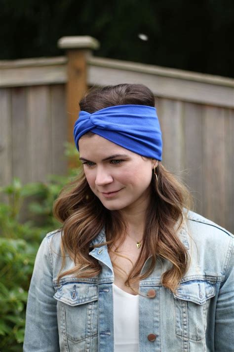 Blue Turban Headband Twist Headband For Women Free Headband Yoga