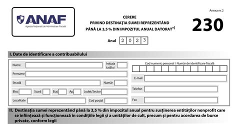 Formular 230 Satu Nou 2023 Pdf DocDroid