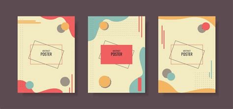 Premium Vector | Collection of creative posters Memphis style