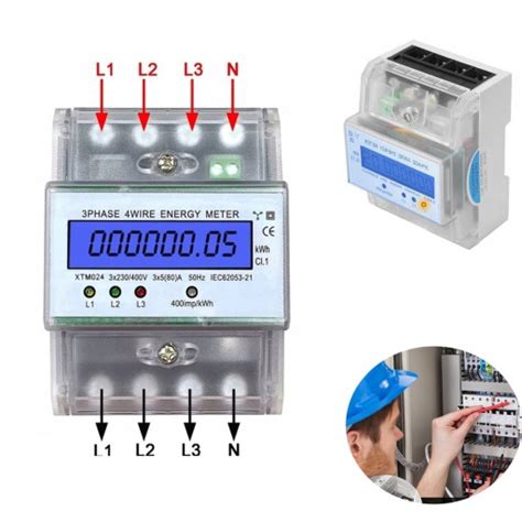 licznik trójfazowy podlicznik 3 fazowy cyfrowy LCD A 3x230 400V XTM024