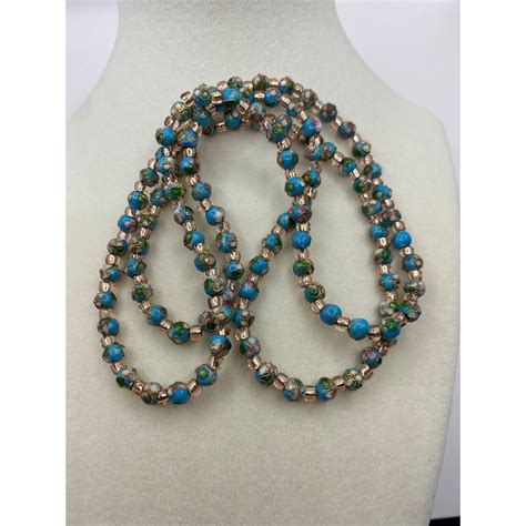 Vintage Murano Venetian Wedding Bead Necklace Gem