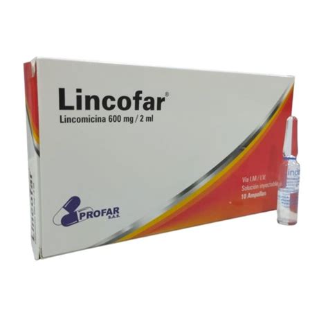 LINCOMICINA LINCOFAR 600MG CAJA X 10 AMPOLLAS PROFAR Farma Medical SAS