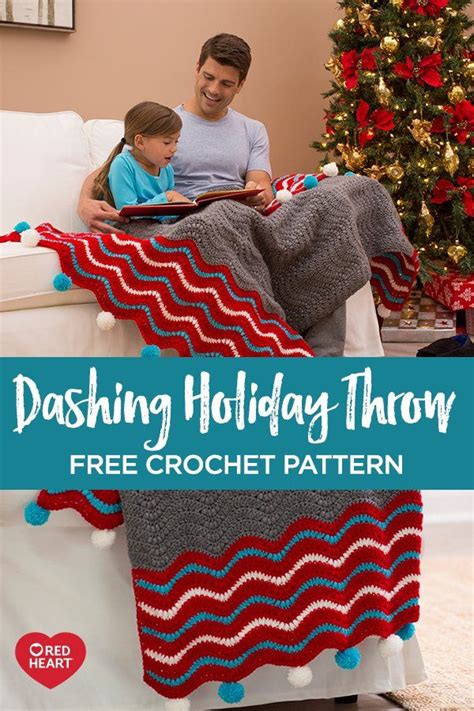 Dashing Holiday Throw Free Crochet Pattern In Super Saver Yarn Heres