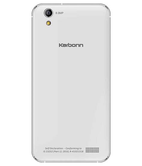 Buy Karbonn Quattro L52 2 GB 16 GB White Silver Online 8690 From