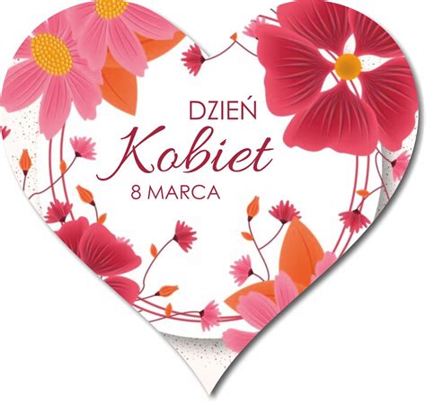 Naklejki na Dzień Kobiet 8 marca DK005 48szt dk 005 Cena Opinie