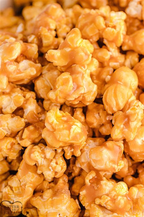 EASY HOMEMADE CARAMEL POPCORN - Butter with a Side of Bread